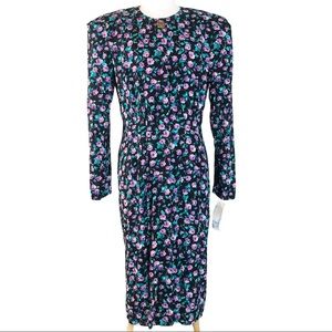 Vintage Leslie Fay Floral Dress